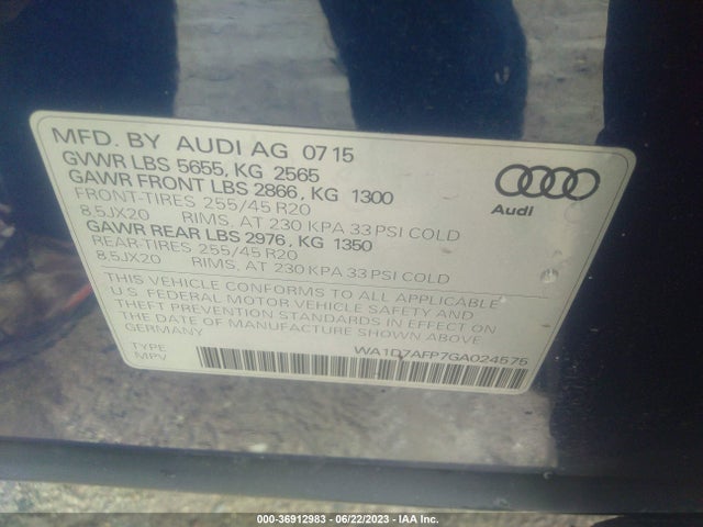 WA1D7AFP7GA024575 Audi Q5 Premium Plus