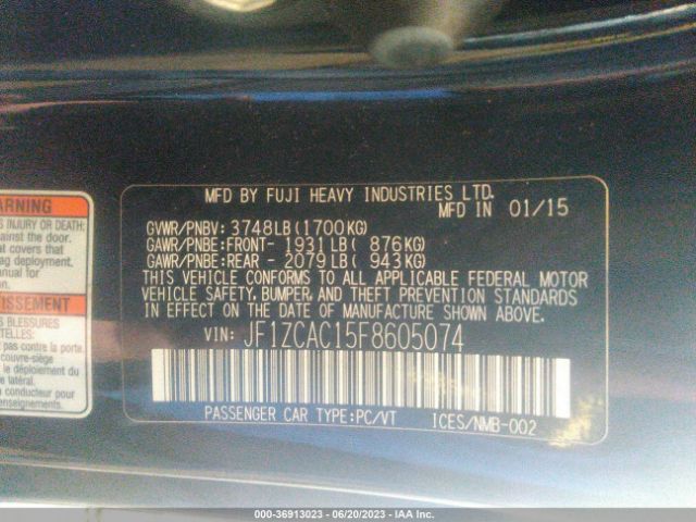 JF1ZCAC15F8605074 Subaru Brz Limited
