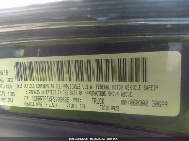 1C6RR7FTXFS725035 RAM 1500 Express