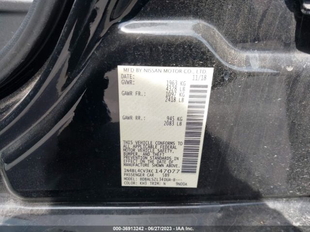 1N4BL4CV3KC147077 Nissan Altima 2.5 Sr