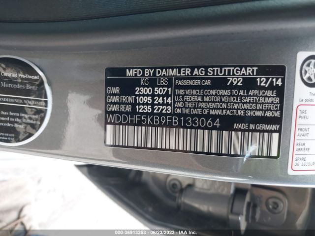 WDDHF5KB9FB133064 Mercedes-Benz E-class E 350 Luxury