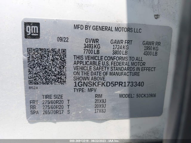 Chevrolet Suburban Premier 2023 1GNSKFKD5PR173340 Image 9