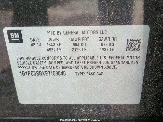 Chevrolet Cruze 1lt 2014 1G1PC5SBXE7159648 Image 16