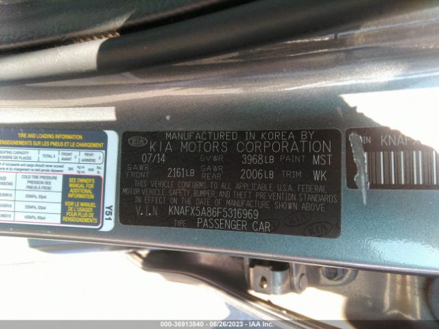 KNAFX5A86F5316969 KIA Forte 5-door Ex