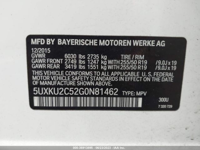 5UXKU2C52G0N81462 BMW X6 Xdrive35i