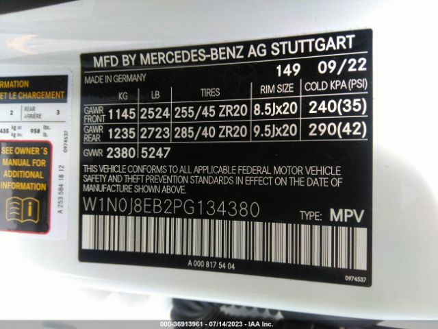 W1N0J8EB2PG134380 Mercedes-Benz Glc Glc 300