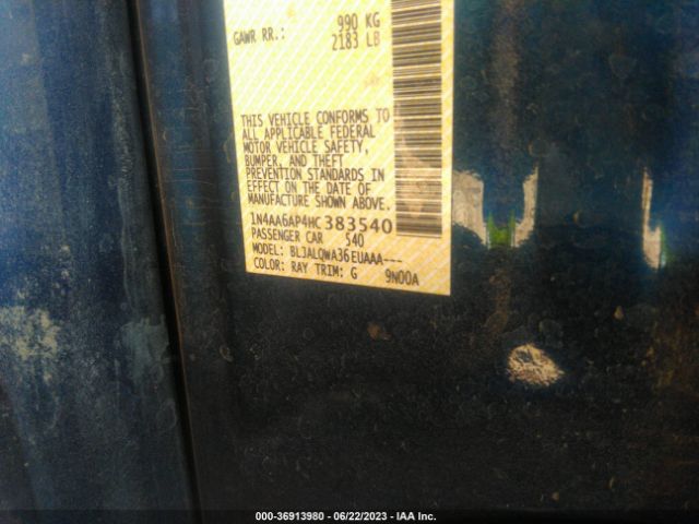 1N4AA6AP4HC383540 Nissan MAXIMA S