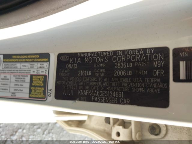 KNAFK4A60E5134691 KIA FORTE LX