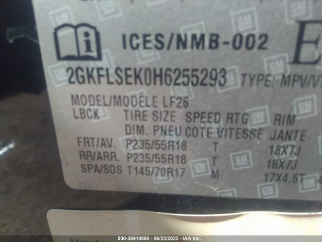 2GKFLSEK0H6255293 GMC Terrain Sle