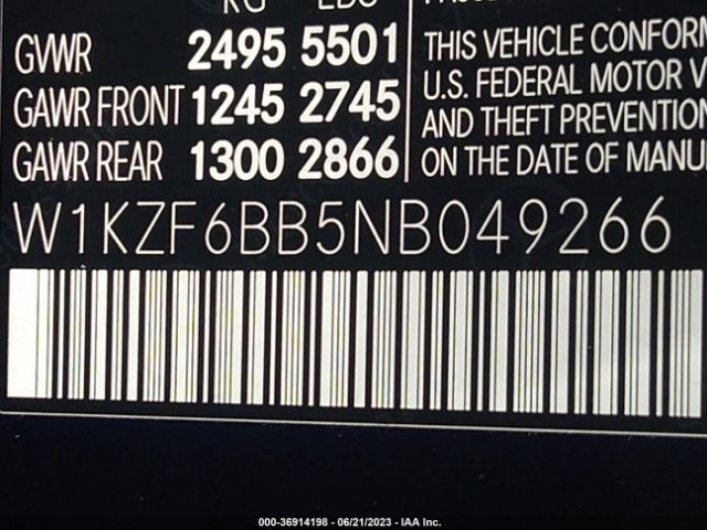 W1KZF6BB5NB049266 Mercedes-Benz E-class Amg E 53