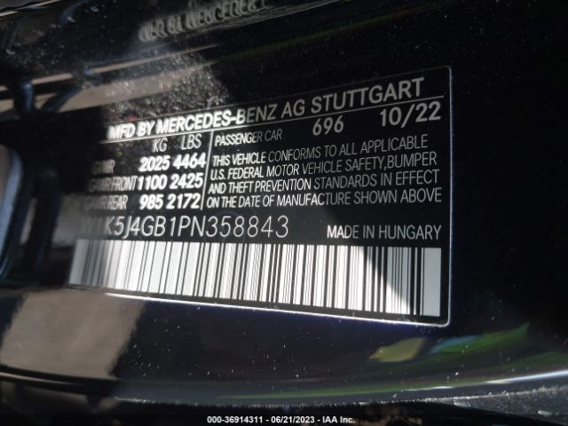 W1K5J4GB1PN358843 Mercedes-Benz Cla Cla 250