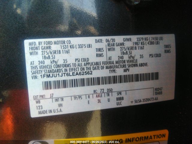 1FMJU1JT6LEA62562 Ford Expedition Xlt