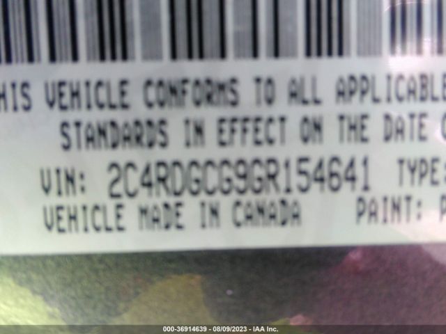 2C4RDGCG9GR154641 Dodge Grand Caravan Sxt Plus