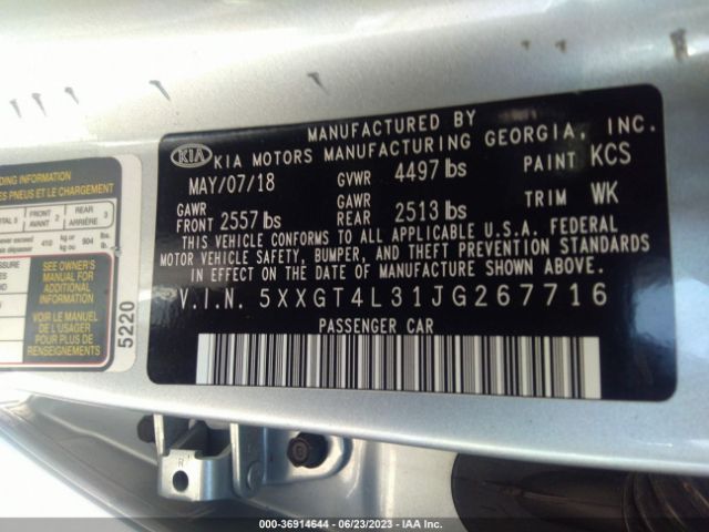 5XXGT4L31JG267716 KIA Optima Lx