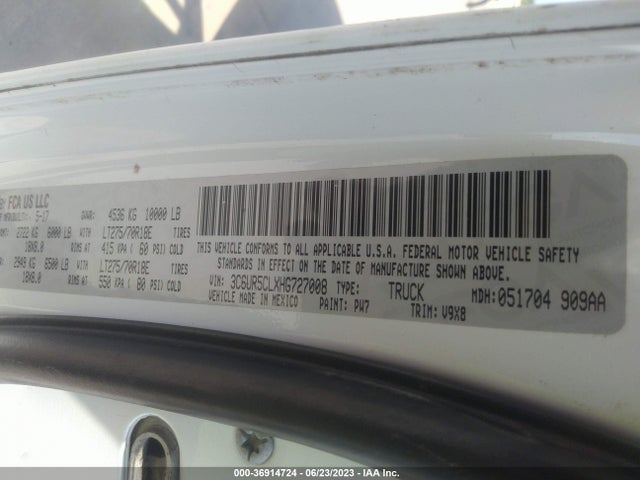 3C6UR5CLXHG727008 RAM 2500 Tradesman