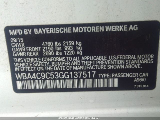WBA4C9C53GG137517 BMW 4 Series 428i Xdrive
