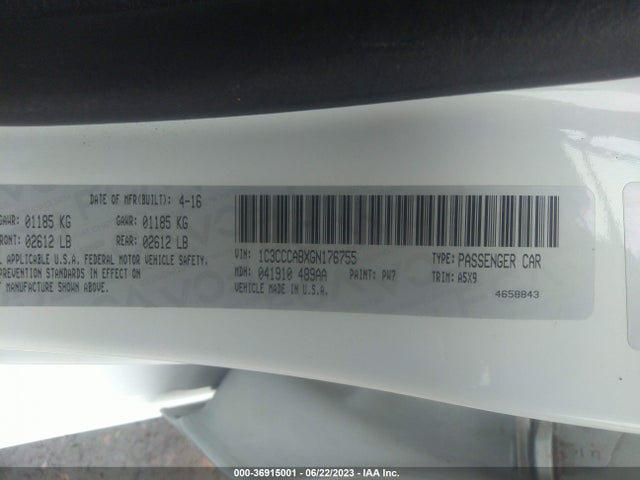 Chrysler 200 Limited 2016 1C3CCCABXGN176755 Image 9