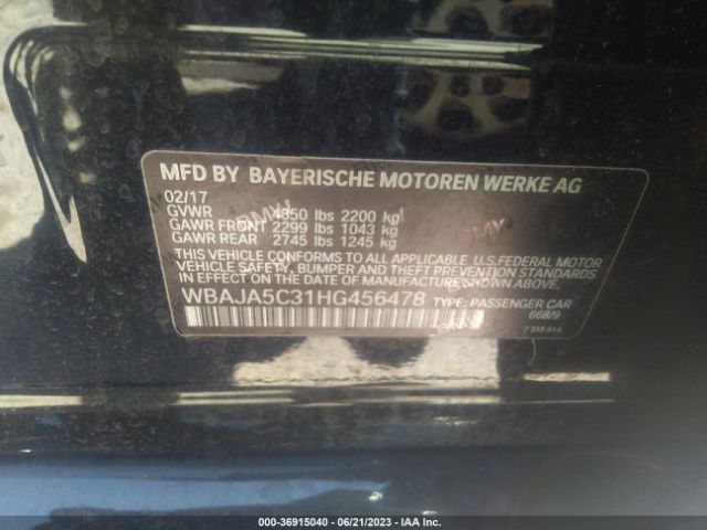 WBAJA5C31HG456478 BMW 5 Series 530i