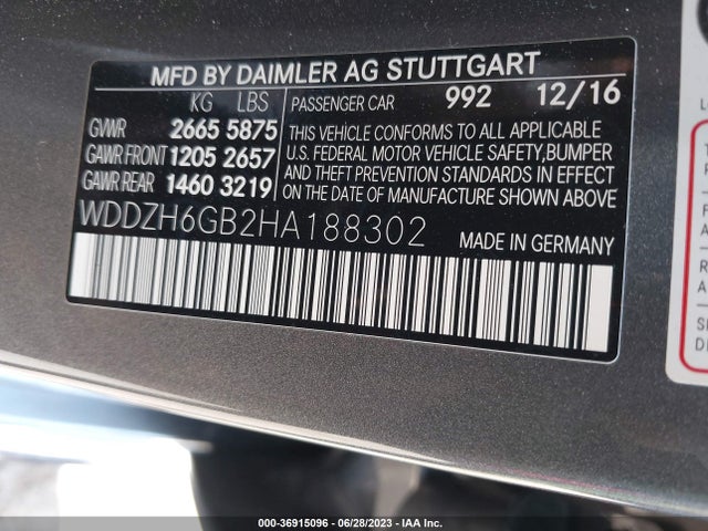 2017 Mercedes-Benz E-Class Wagon, VIN: WDDZH6GB2HA188302