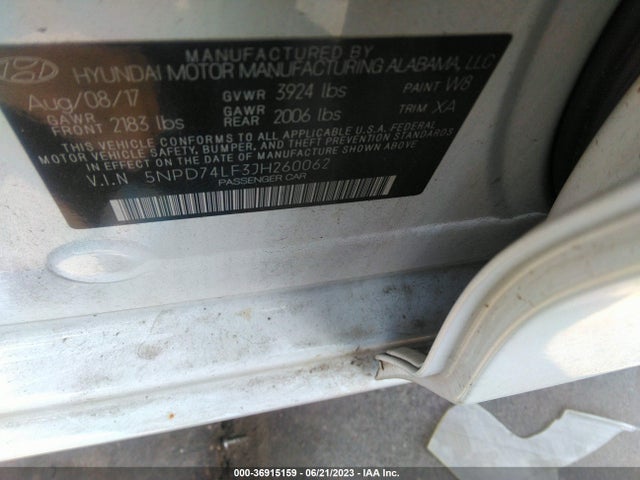 Hyundai ELANTRA SE 2018 5NPD74LF3JH260062 Image 9