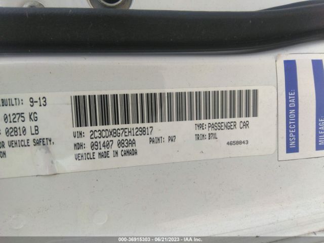 2C3CDXBG7EH129817 Dodge Charger Se