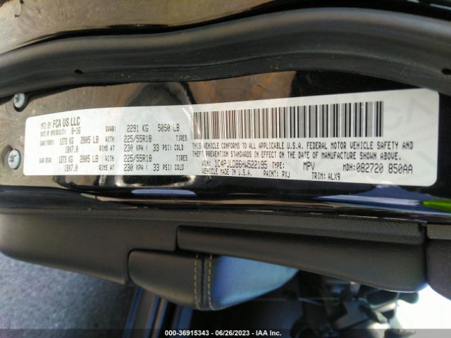 1C4PJLDB6HW522195 Jeep Cherokee Limited