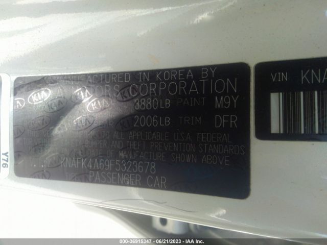KNAFK4A69F5323678 KIA FORTE LX
