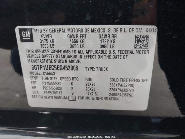 3GTP1UEC5EG453006 GMC Sierra 1500 Sle