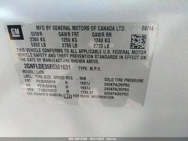 Chevrolet Equinox Ltz 2014 2GNFLDE35E6361631 Image 10