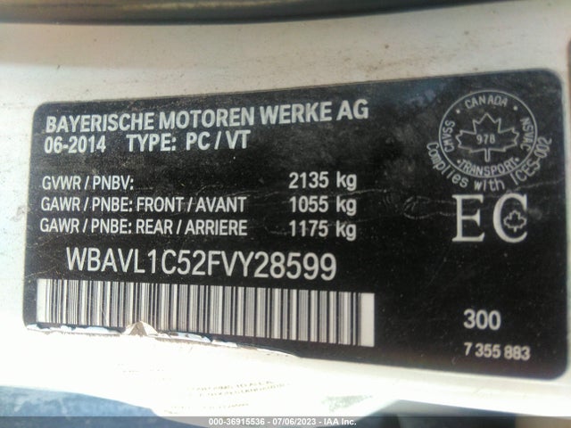 BMW X1 Xdrive28i 2015 WBAVL1C52FVY28599 Image 9