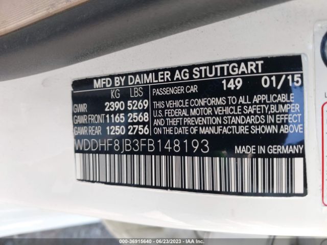 WDDHF8JB3FB148193 Mercedes-Benz E-class E 350