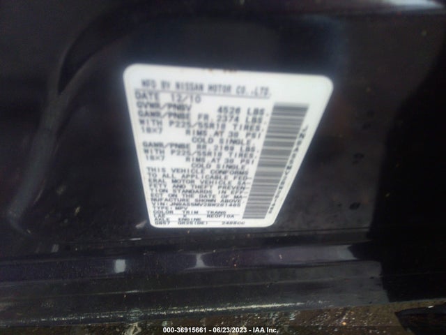 2011 NISSAN ROGUE SV VIN: JN8AS5MV2BW281465