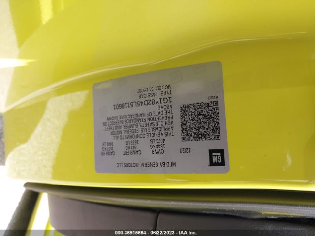 2020 CHEVROLET CORVETTE STINGRAY 1G1Y82D45L5118601 Photo 8