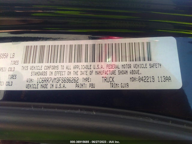 1C6RR7VM3FS696262 RAM 1500 Laramie