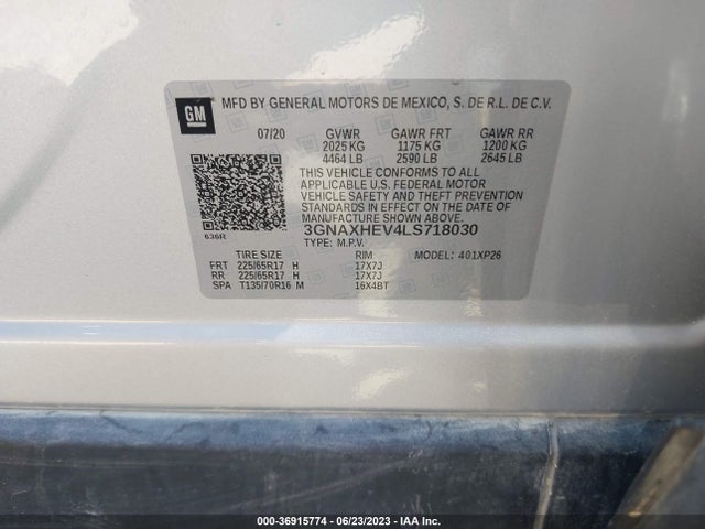 Chevrolet EQUINOX LS 2020 3GNAXHEV4LS718030 Image 15