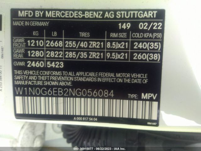 W1N0G6EB2NG056084 Mercedes-Benz Glc Amg Glc 43