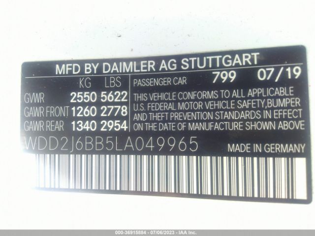2020 MERCEDES-BENZ AMG CLS 53 WDD2J6BB5LA049965 Photo 8