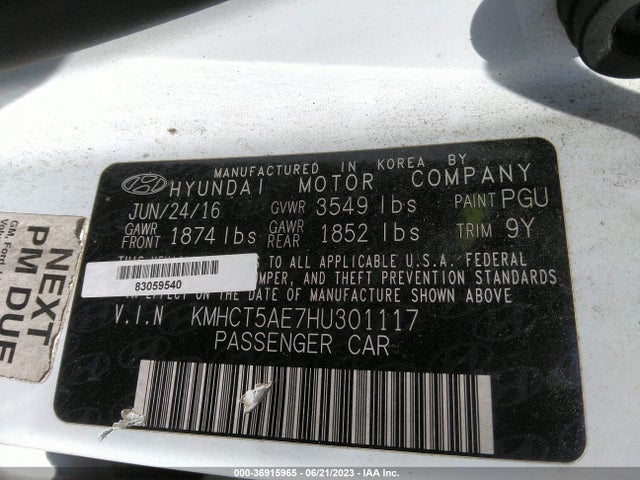Hyundai ACCENT SE 2017 KMHCT5AE7HU301117 Image 10