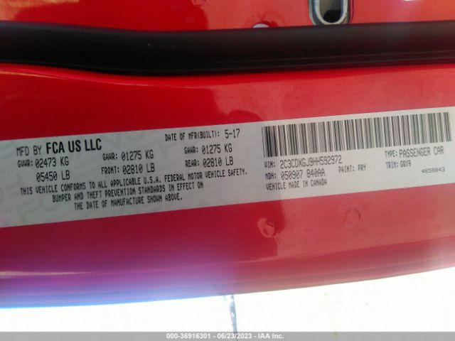 2C3CDXGJ9HH592972 Dodge Charger R/t Scat Pack