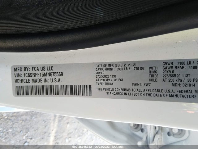 1C6SRFFT5MN675569 RAM 1500 Big Horn