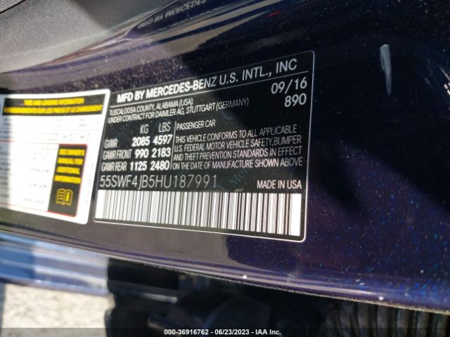 55SWF4JB5HU187991 Mercedes-Benz C-class C 300