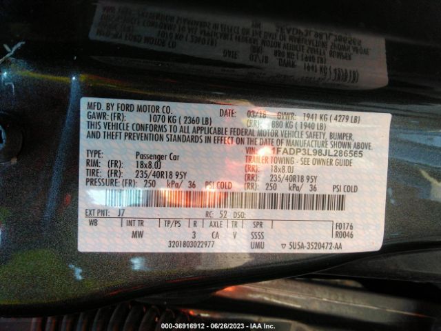 1FADP3L98JL286565 Ford FOCUS ST