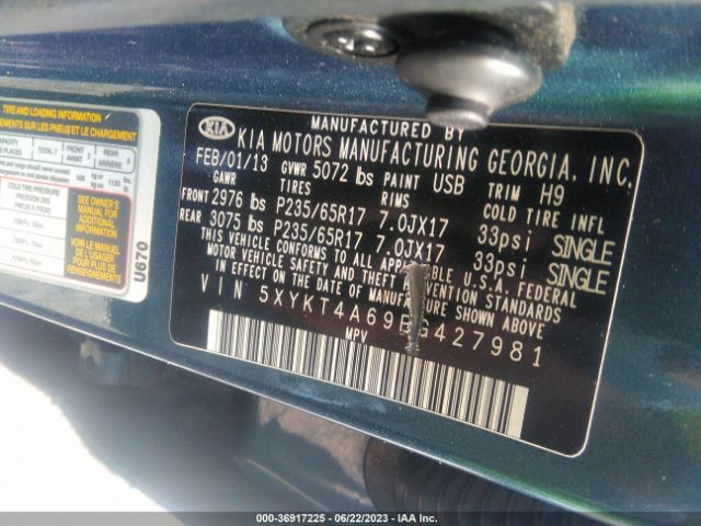 5XYKT4A69EG427981 KIA SORENTO LX