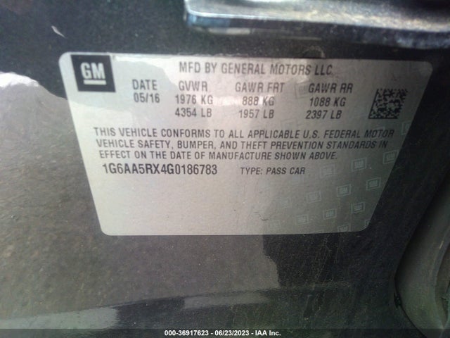 1G6AA5RX4G0186783 Cadillac Ats Sedan Standard Rwd