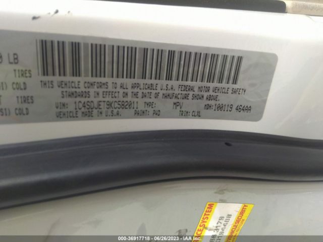 1C4SDJET9KC582011 Dodge Durango Citadel