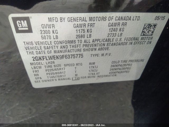 2GKFLWEK9F6375775 GMC Terrain Sle