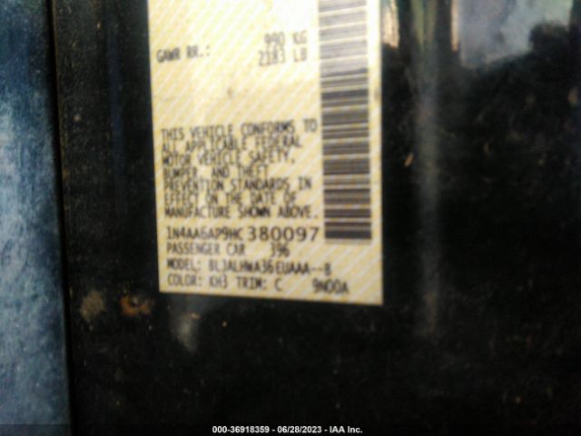 1N4AA6AP9HC380097 Nissan Maxima Platinum