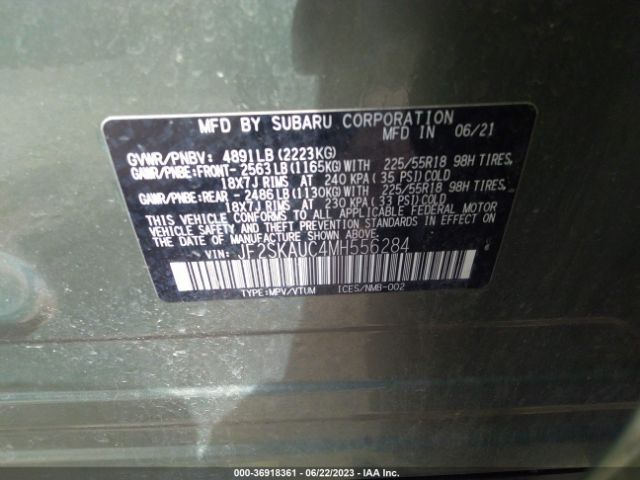 JF2SKAUC4MH556284 Subaru Forester Limited
