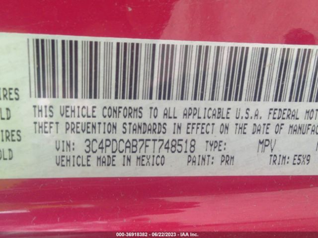 3C4PDCAB7FT748518 Dodge Journey American Value Pkg