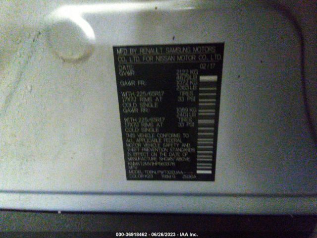 KNMAT2MV1HP563378 Nissan ROGUE S